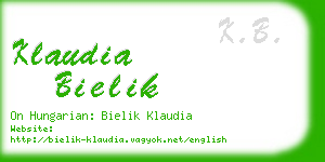 klaudia bielik business card